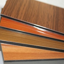 Wood grain stone grain composite panel