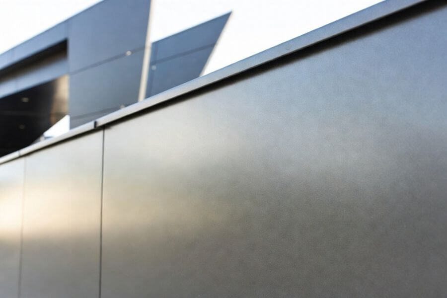 smooth façade surface achieved with proper ACM panel thickness and manufacturing quality