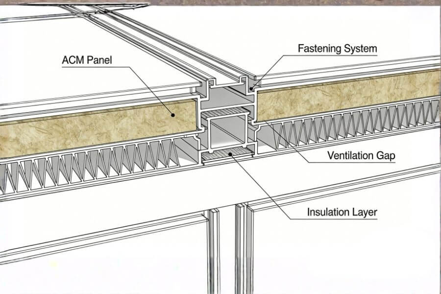acm rainscreen facade system installation structure diagram acm rainscreen facade system installation structure diagram