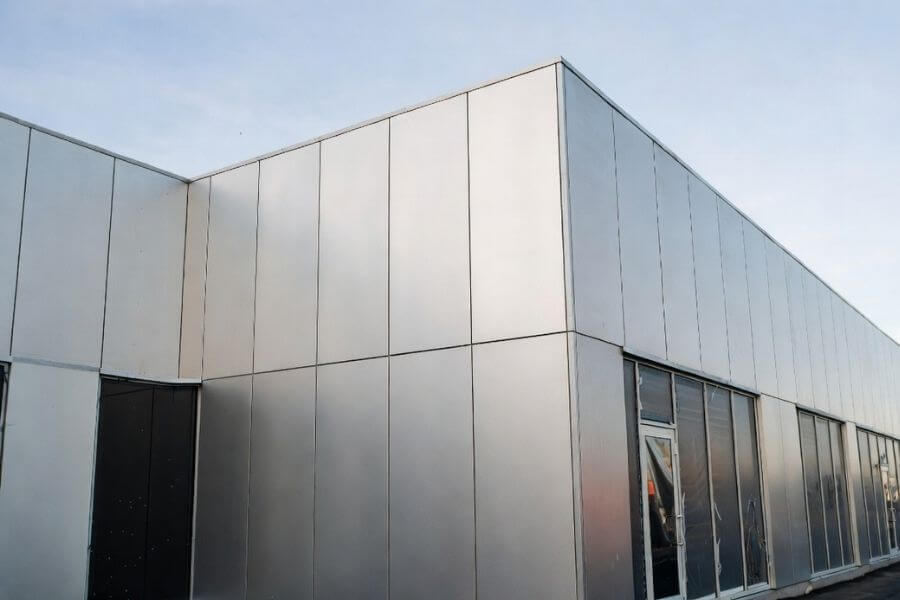 large scale ACP facade project with PVDF panels and consistent color large scale ACP facade project with PVDF panels and consistent color