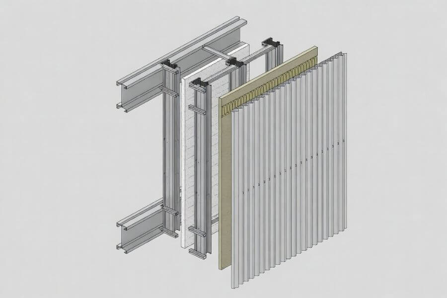 metal composite materials facade system rainscreen installation structure diagram metal composite materials facade system rainscreen installation structure diagram