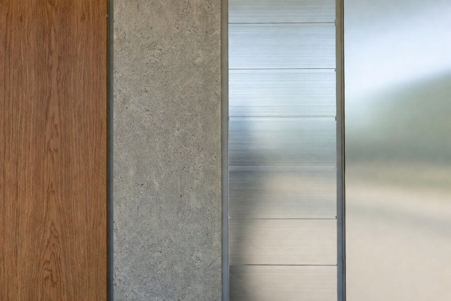 different ACP panel finishes including wood grain stone and metallic textures affecting color appearance different ACP panel finishes including wood grain stone and metallic textures affecting color appearance