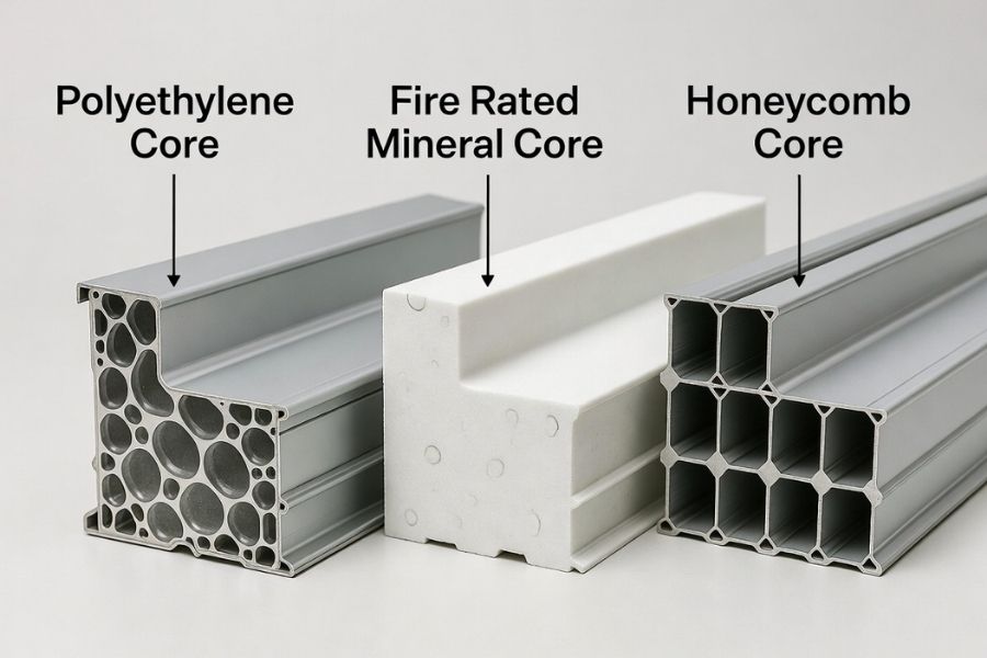 fire rated aluminum composite panels core comparison for facade fire safety