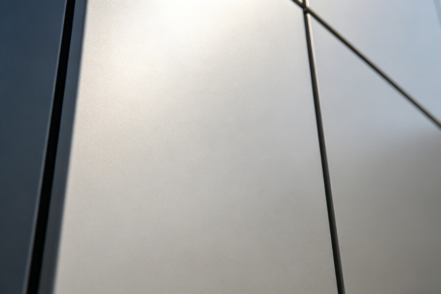 pvdf coating on aluminum composite panels showing durable facade surface finish