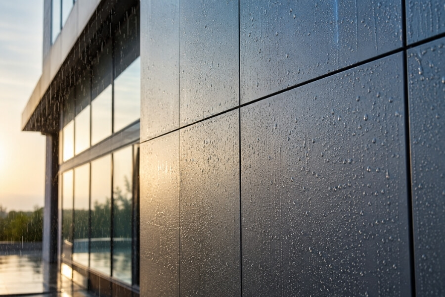 PVDF coated ACM facade panels with long-term weather resistance