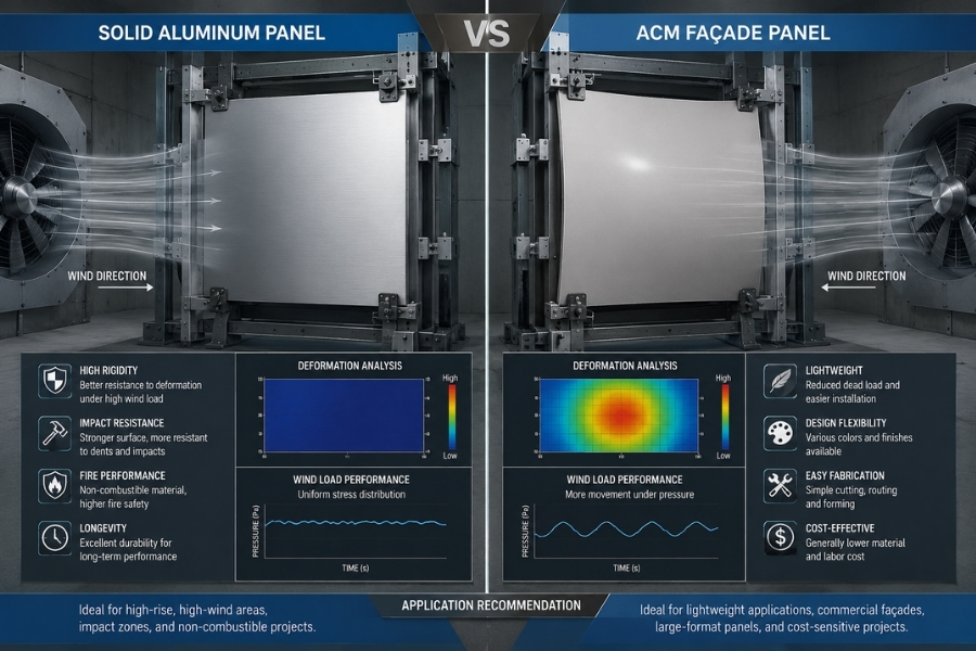 aluminum plate and ACM performance comparison in facade engineering