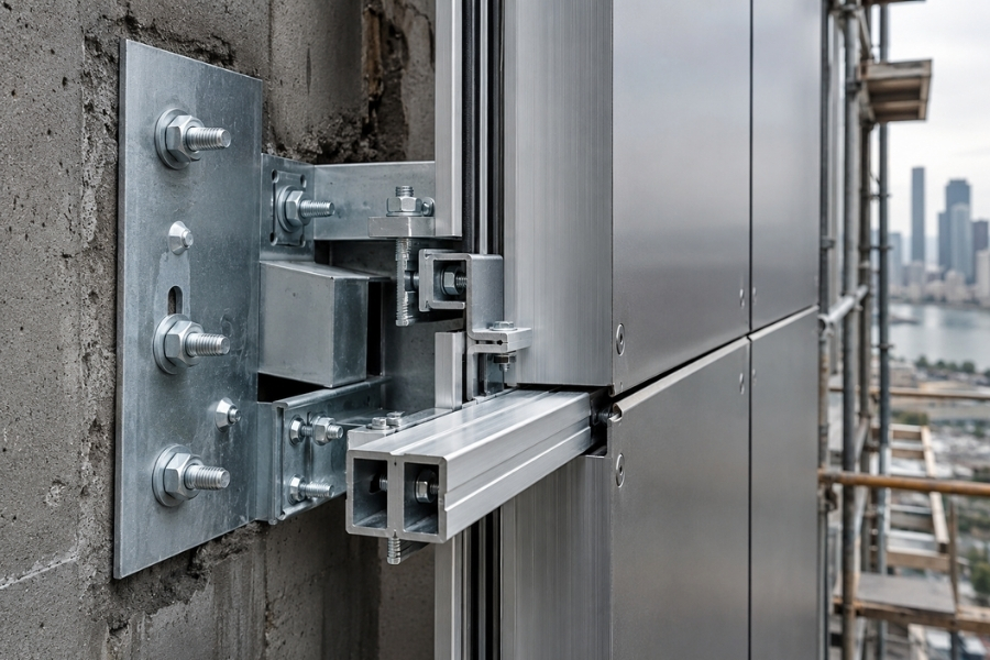 continuous load path connection in hurricane-resistant facade construction continuous load path connection in hurricane-resistant facade construction