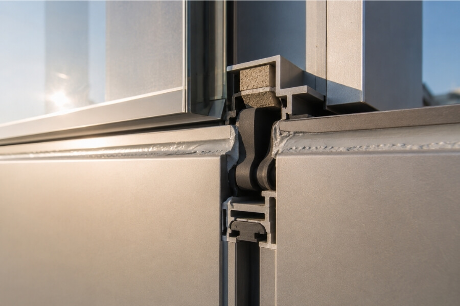 Thermal movement and sealant joint expansion in ACM curtain wall waterproofing system