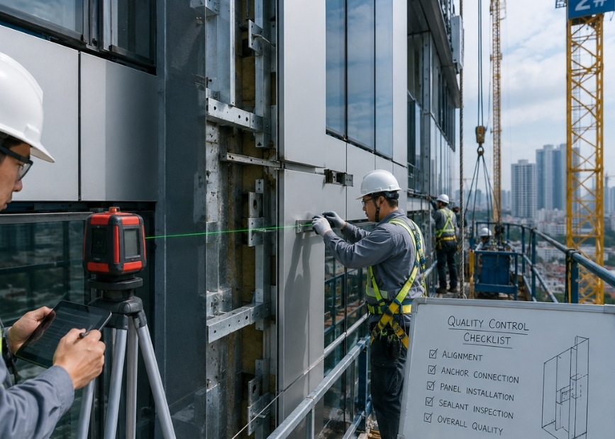 How to Perform Quality Control During Metal Façade Installation