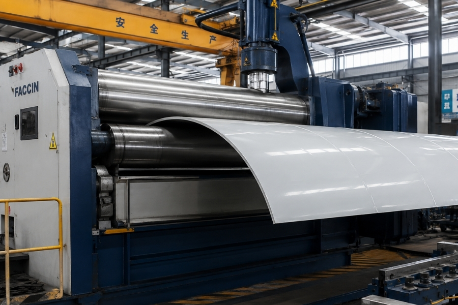 roll bending aluminum composite panels for large radius curved façade systems roll bending aluminum composite panels for large radius curved façade systems